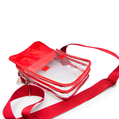 Clear Embroidered Stadium Messenger Bag