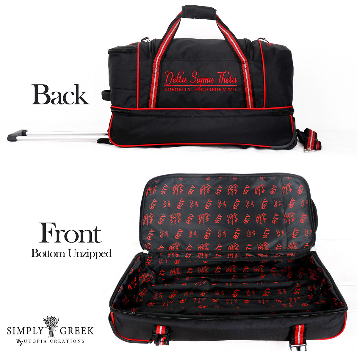 Double-Compartment Trolley Duffle Bag