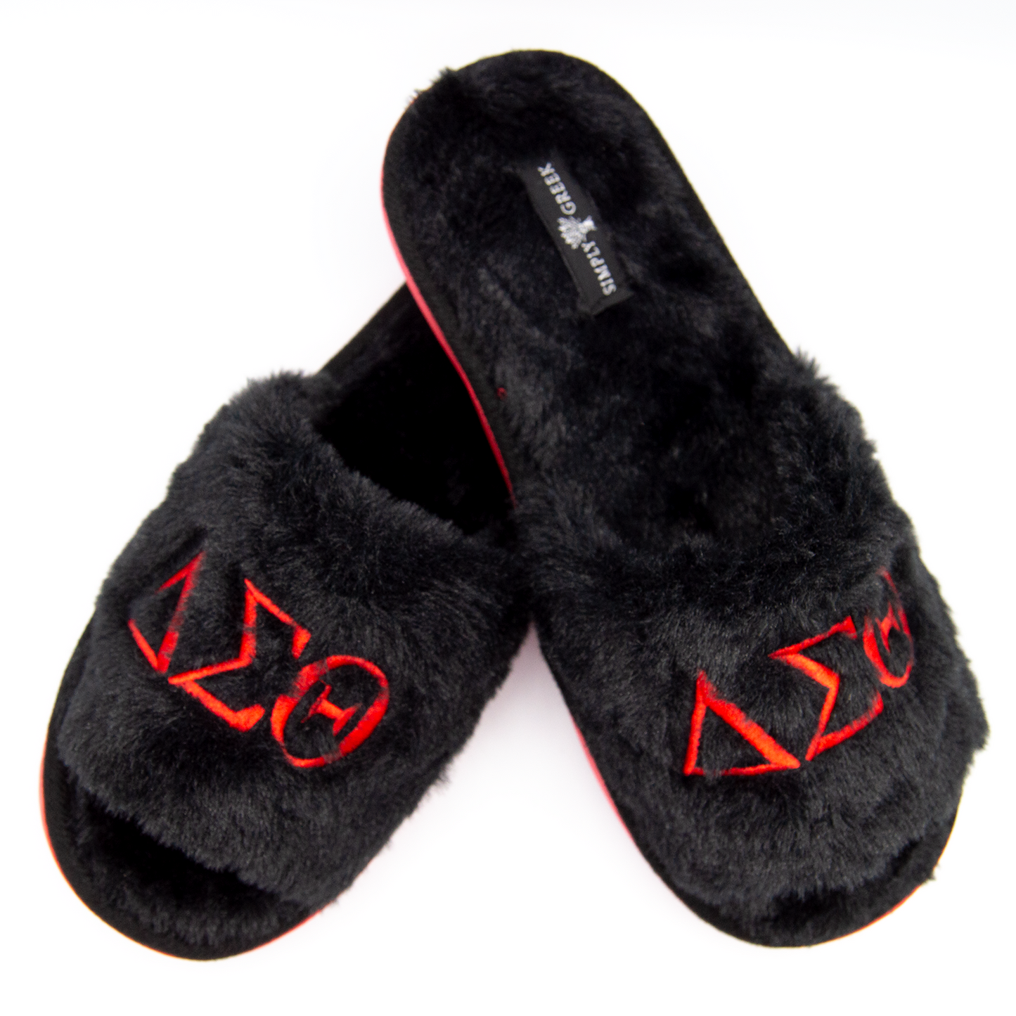 [PRE-ORDER] ΔΣΘ Plush Embroidered Women's Slipper Slides